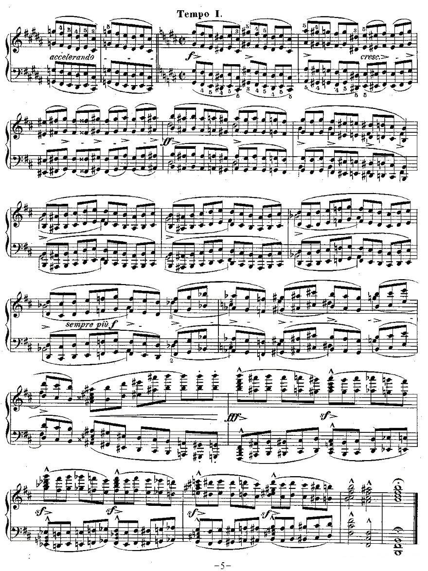 肖邦钢琴练习曲，Op.25之十钢琴曲谱（图5）