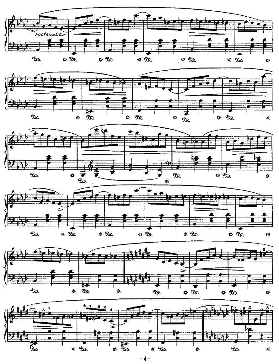 valse，Op.64, No.3钢琴曲谱（图4）