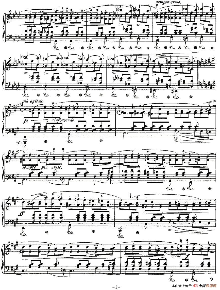 降A大调夜曲Op.32－2（Deux  Nocturnes）钢琴曲谱（图2）
