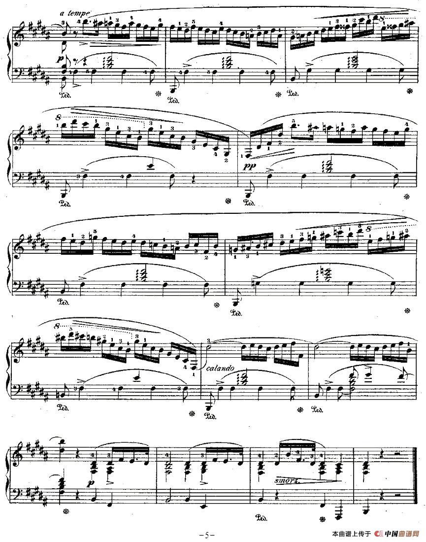 B大调夜曲Op.62－1（Deux  Nocturnes）钢琴曲谱（图3）