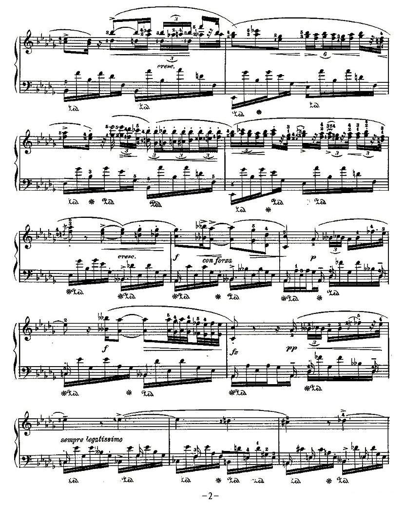 降D大调夜曲Op.27－2（Nocturne D-FLAT ）钢琴曲谱（图2）
