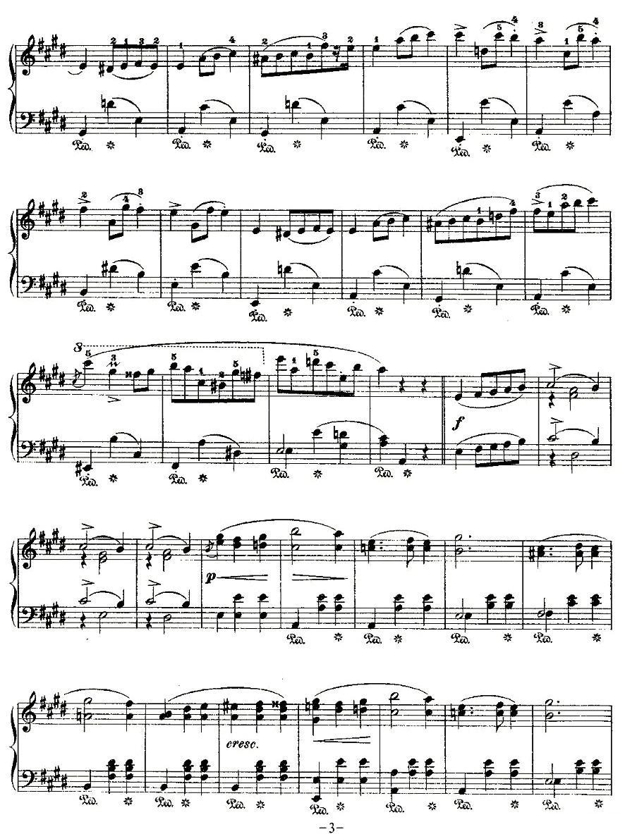 valse（第15首）钢琴曲谱（图3）