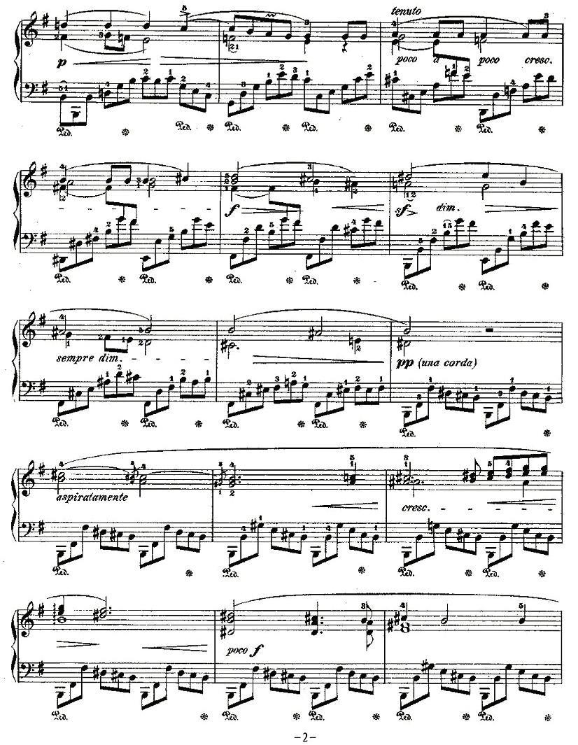 E小调夜曲Op.72－1（Nocturne）钢琴曲谱（图2）