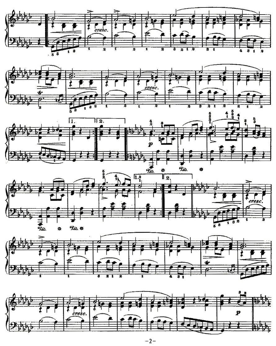 valse，Op.70, No.3钢琴曲谱（图2）