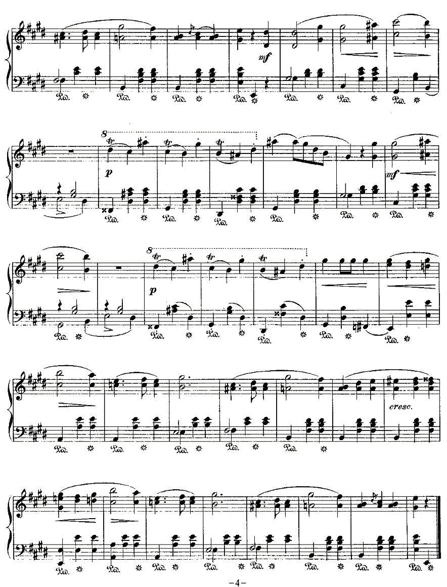 valse（第15首）钢琴曲谱（图4）