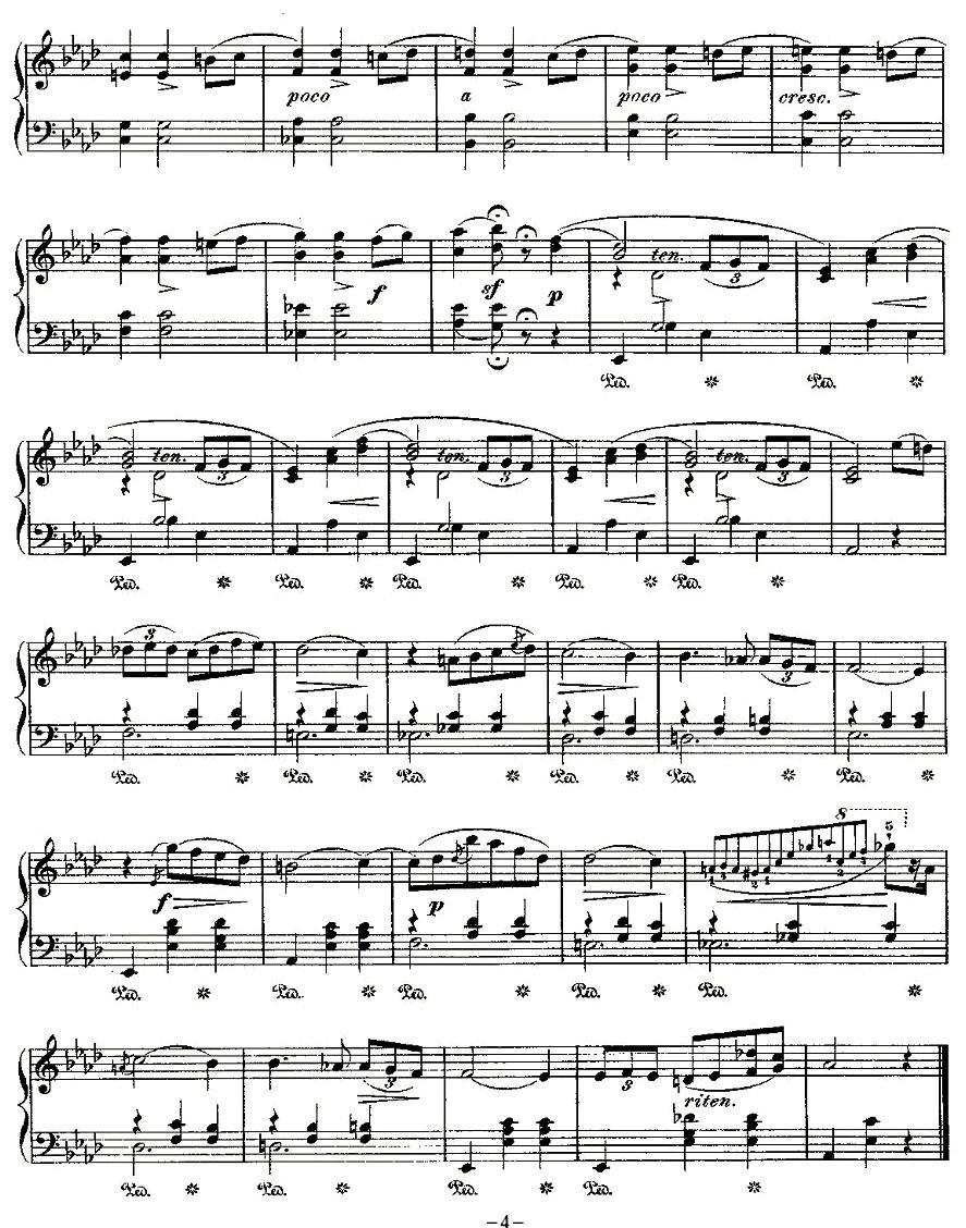 valse，Op.69, No.1钢琴曲谱（图4）