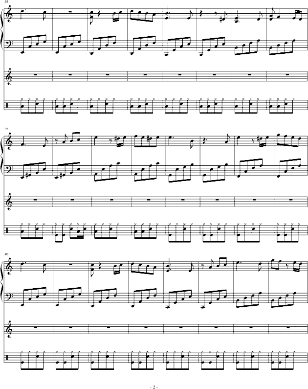 木偶的死亡舞步钢琴曲谱（图2）