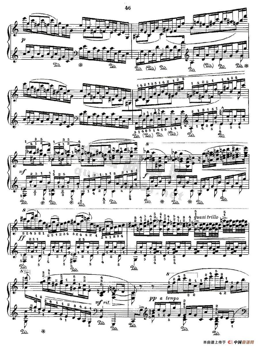 肖邦《练习曲》Fr.Chopin Op.10 No5-2钢琴曲谱（图4）