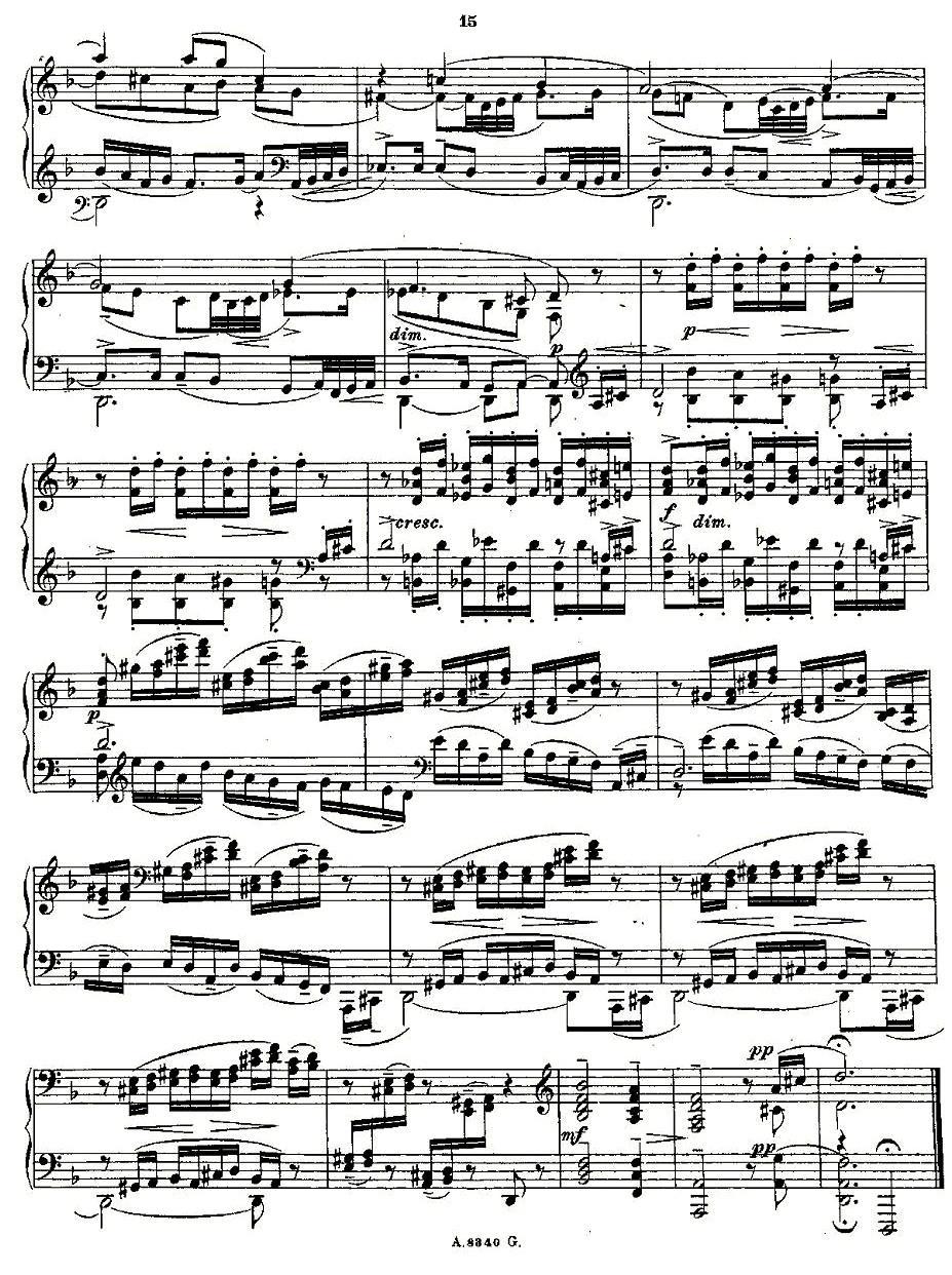 10首《前奏曲》之三（Rachmaninoff10 Preludes Op.23）钢琴曲谱（图5）