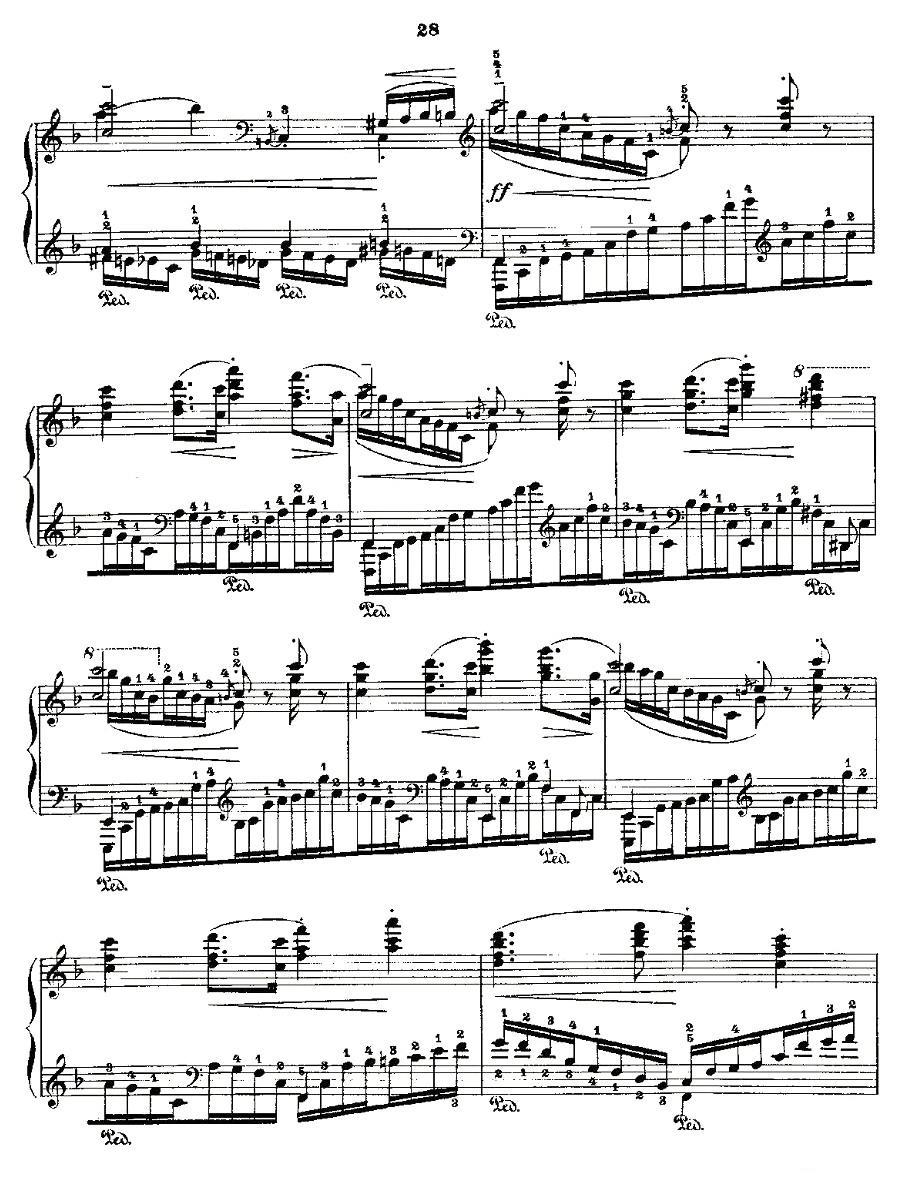 肖邦《练习曲》Fr.Chopin Op.10 No8-1钢琴曲谱（图7）