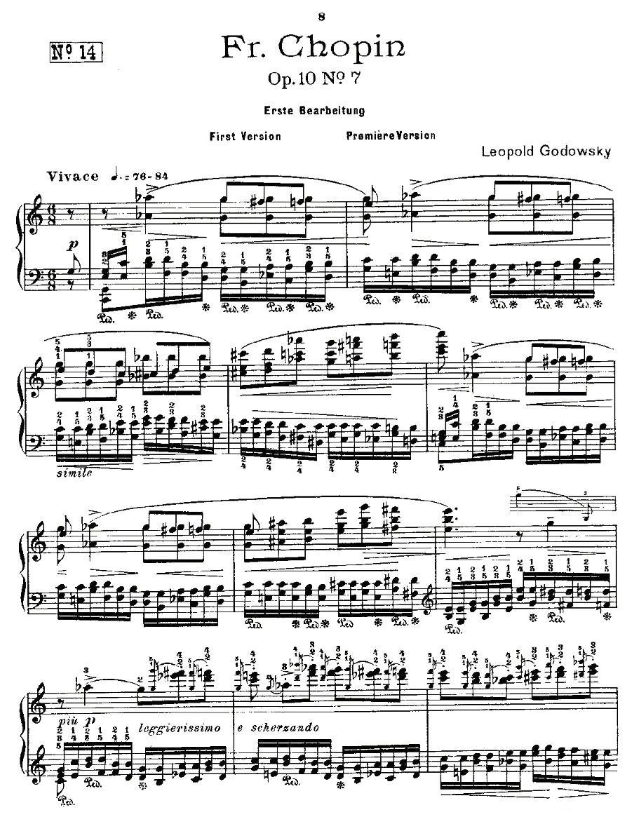 肖邦《练习曲》Fr.Chopin Op.10 No7-1钢琴曲谱（图1）