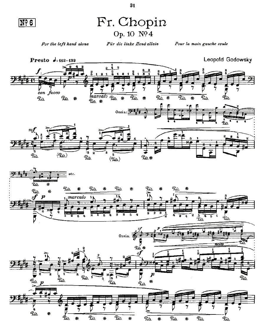 肖邦《练习曲》Fr.Chopin Op.10 No4钢琴曲谱（图1）