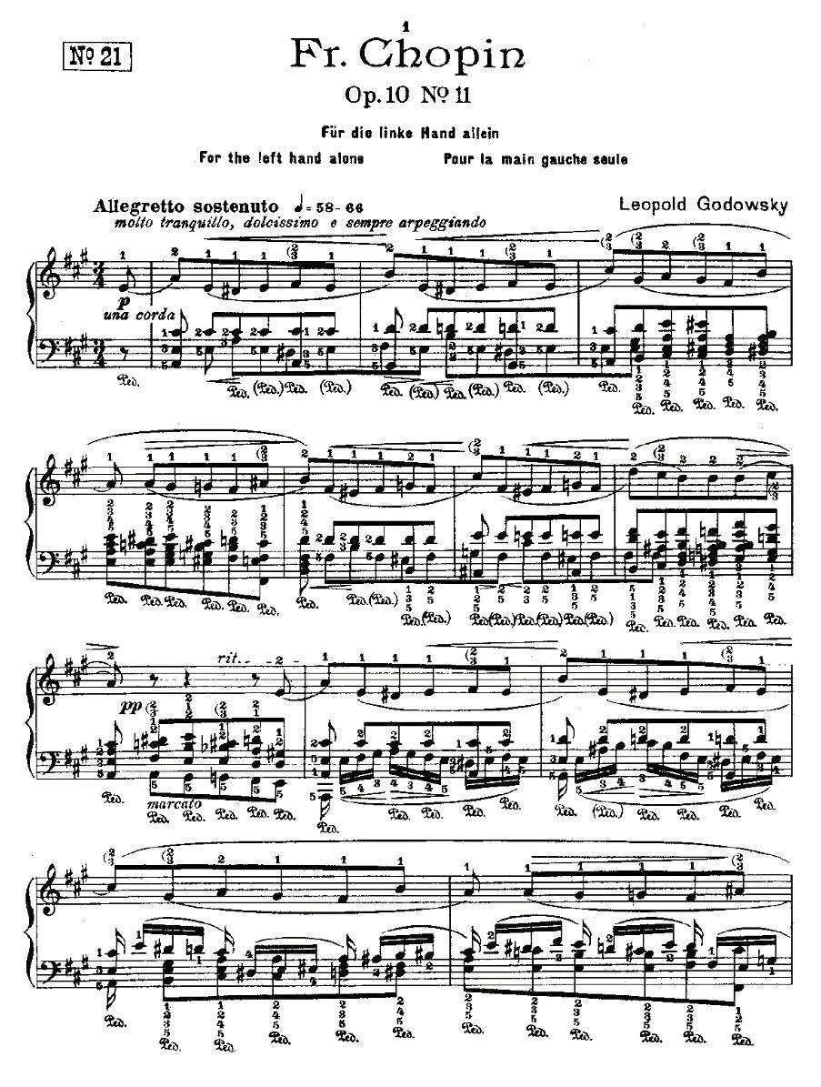 肖邦《练习曲》Fr.Chopin Op.10 No11钢琴曲谱（图1）