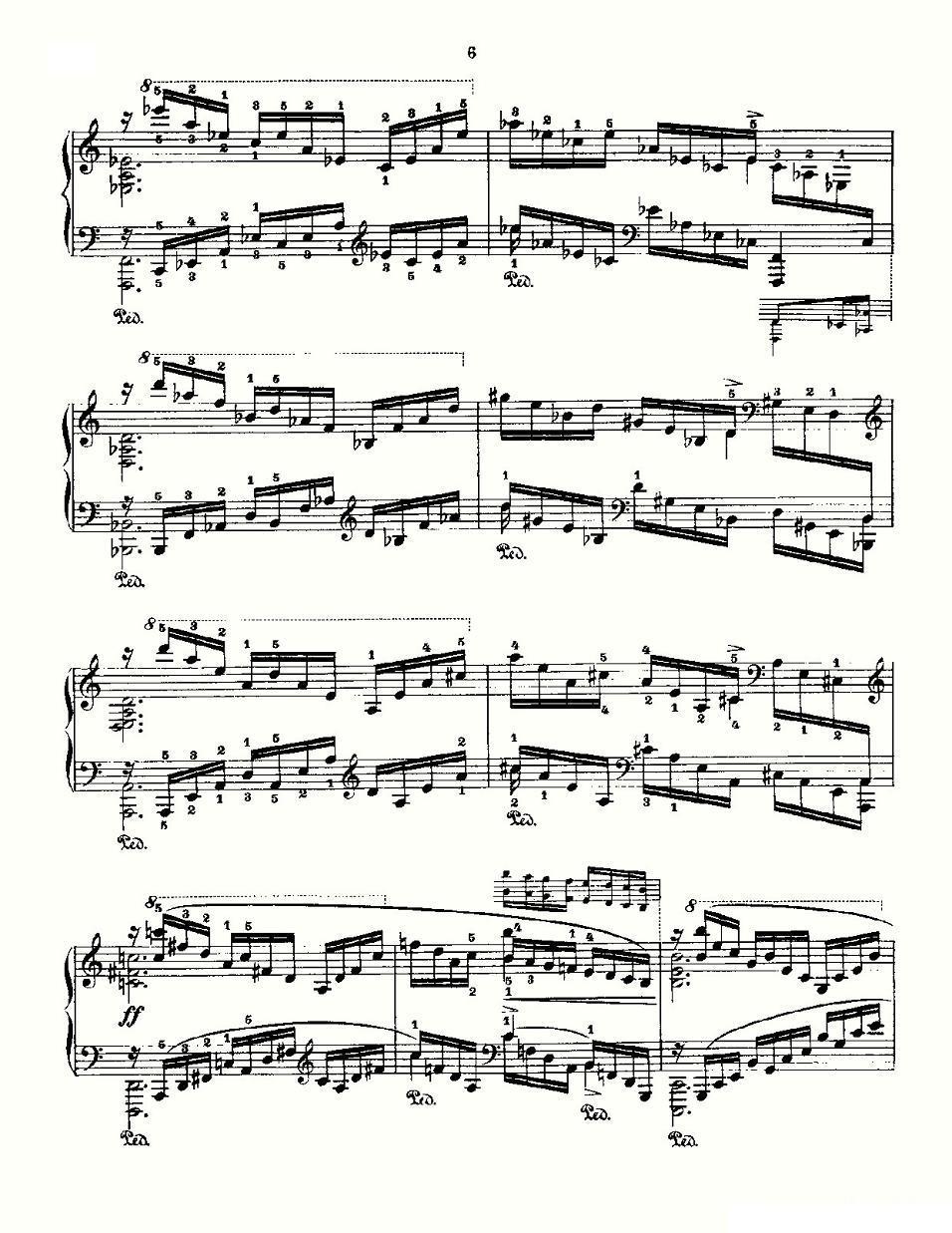 肖邦《练习曲》Fr.Chopin Op.10 No1-1钢琴曲谱（图4）
