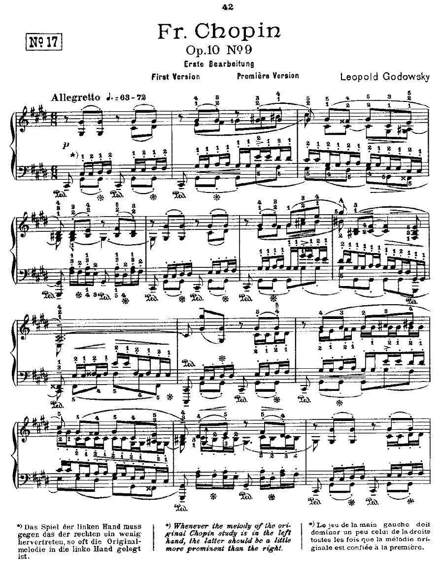 肖邦《练习曲》Fr.Chopin Op.10 No9-1钢琴曲谱（图1）