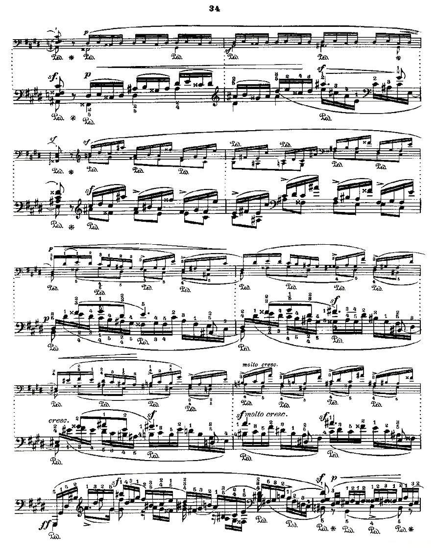 肖邦《练习曲》Fr.Chopin Op.10 No4钢琴曲谱（图4）