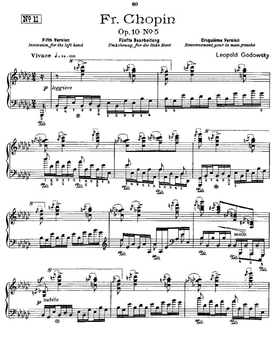 肖邦《练习曲》Fr.Chopin Op.10 No5-5钢琴曲谱（图1）