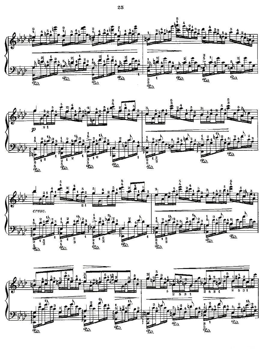 肖邦《练习曲》Fr.Chopin Op.25 No1-3钢琴曲谱（图3）
