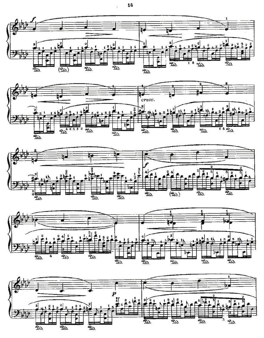 肖邦《练习曲》Fr.Chopin Op.25 No1-1钢琴曲谱（图3）