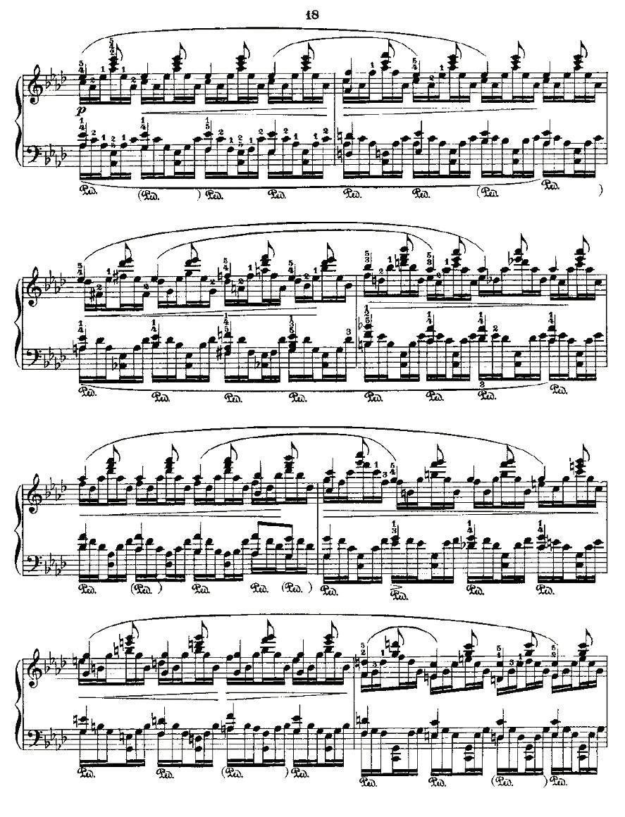肖邦《练习曲》Fr.Chopin Op.25 No1-2钢琴曲谱（图2）