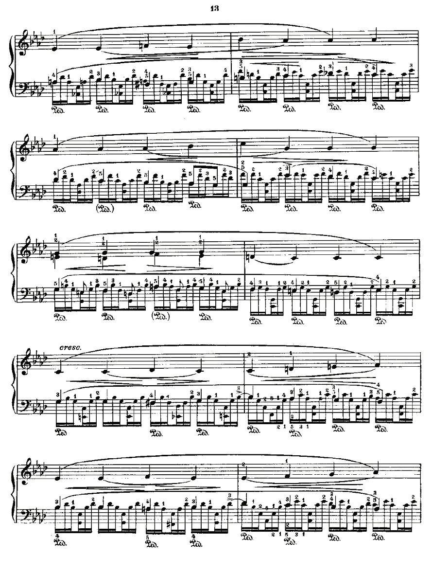 肖邦《练习曲》Fr.Chopin Op.25 No1-1钢琴曲谱（图2）