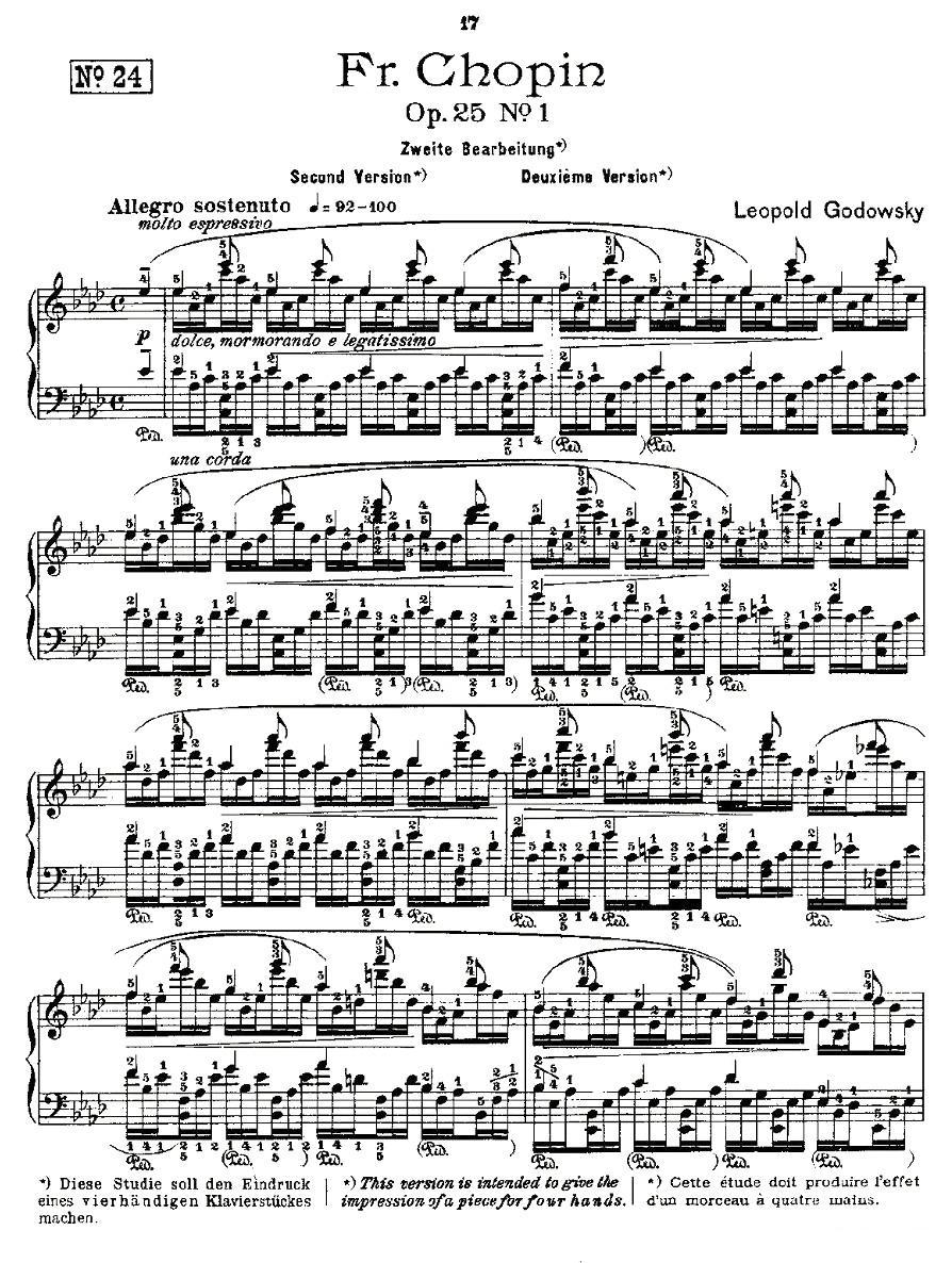 肖邦《练习曲》Fr.Chopin Op.25 No1-2钢琴曲谱（图1）