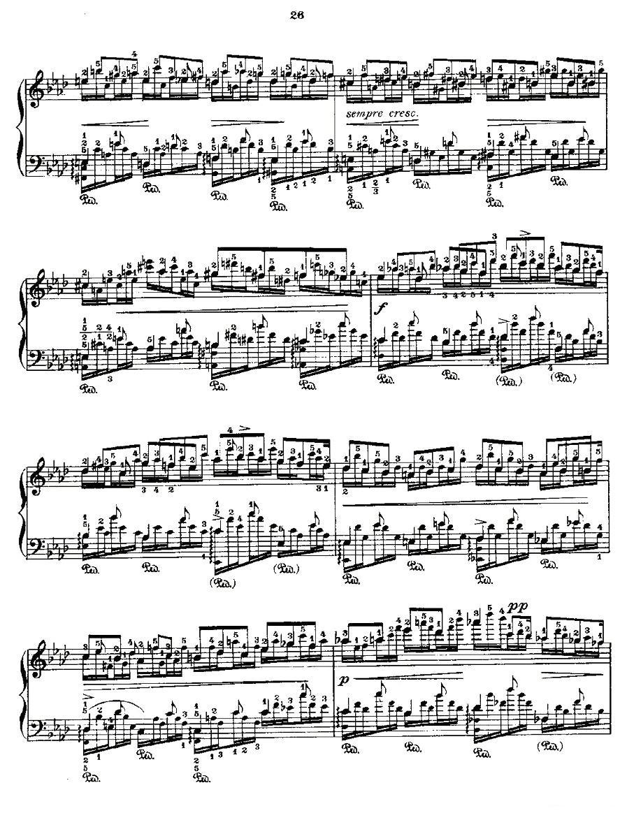 肖邦《练习曲》Fr.Chopin Op.25 No1-3钢琴曲谱（图4）