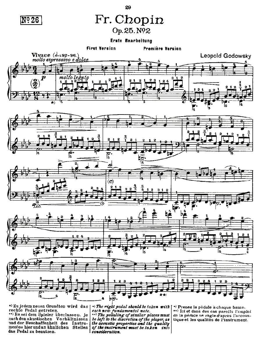 肖邦《练习曲》Fr.Chopin Op.25 No2-1钢琴曲谱（图1）