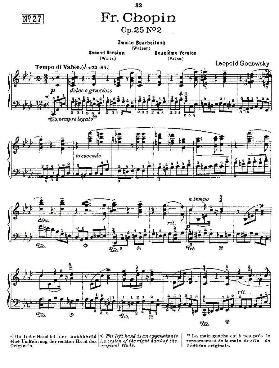 肖邦《练习曲》Fr.Chopin Op.25 No2-2钢琴曲谱（图1）