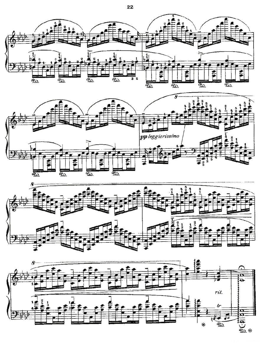 肖邦《练习曲》Fr.Chopin Op.25 No1-2钢琴曲谱（图6）