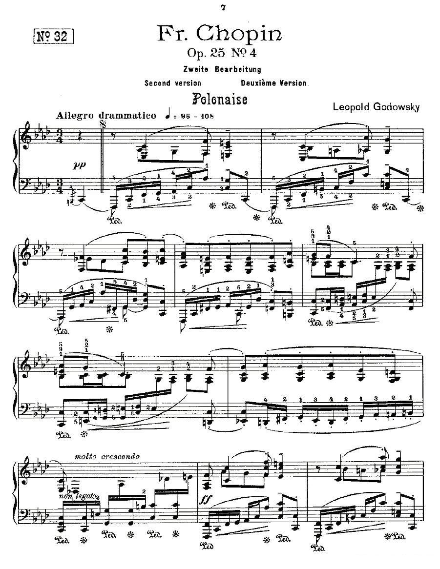 肖邦《练习曲》Fr.Chopin Op.25 No4-2钢琴曲谱（图1）