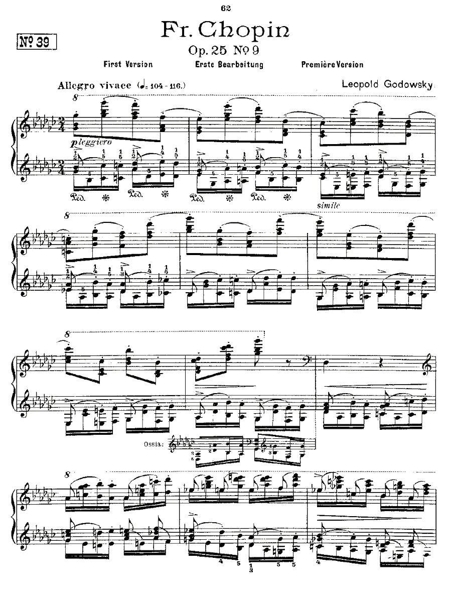 肖邦《练习曲》Fr.Chopin Op.25 No9-1钢琴曲谱（图1）