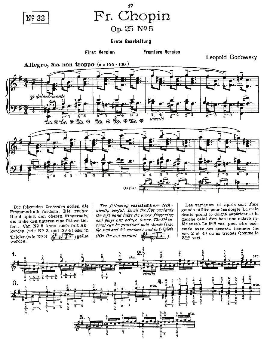 肖邦《练习曲》Fr.Chopin Op.25 No5-1钢琴曲谱（图1）