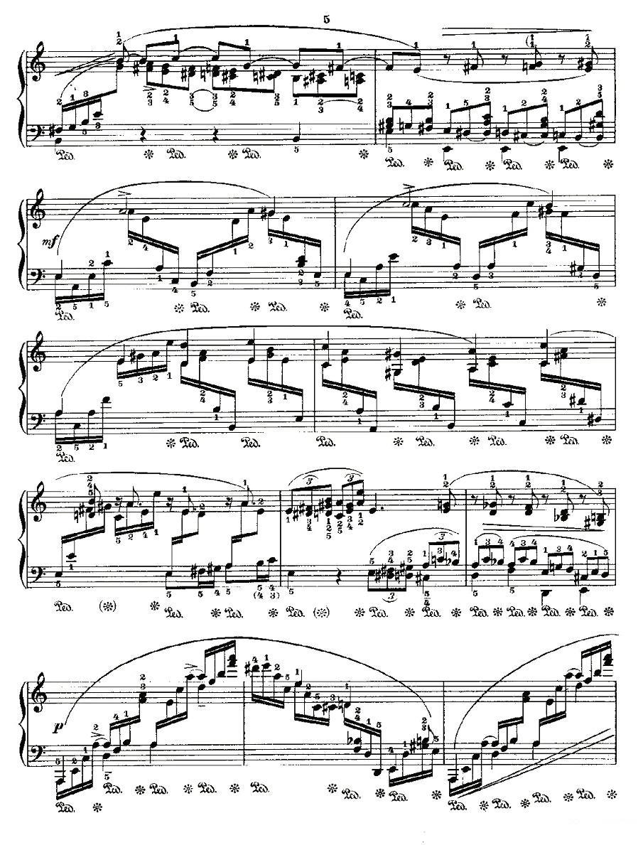 肖邦《练习曲》Fr.Chopin Op.25 No4-1钢琴曲谱（图5）
