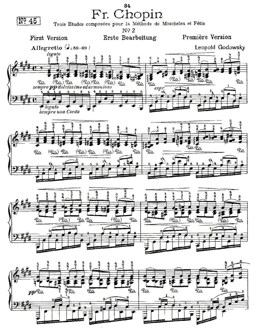 肖邦《练习曲》Fr.Chopin No 2-1钢琴曲谱（图1）