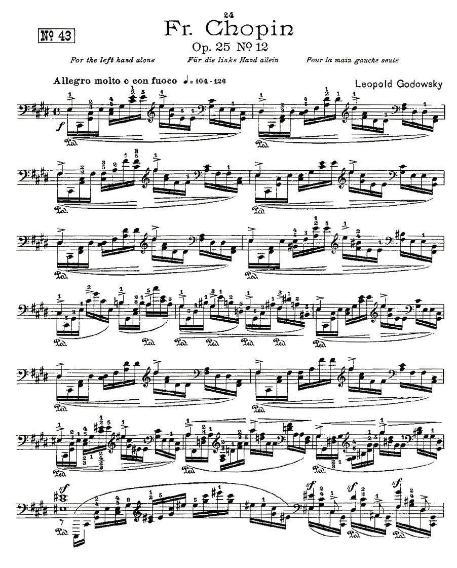 肖邦《练习曲》Fr.Chopin Op.25 No12钢琴曲谱（图1）