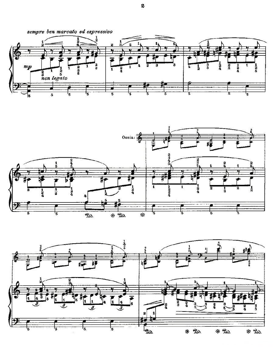肖邦《练习曲》Fr.Chopin Op.25 No4-1钢琴曲谱（图2）