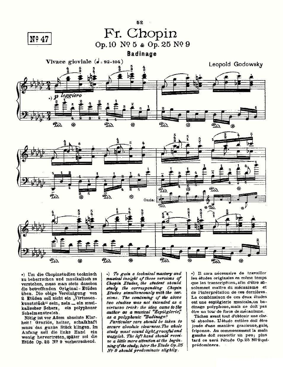 肖邦《练习曲》Fr.Chopin Op.10 No5 & Op.25 No9钢琴曲谱（图1）
