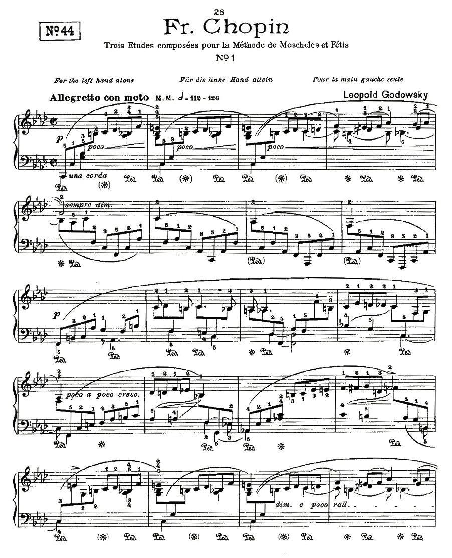 肖邦《练习曲》Fr.Chopin No 1钢琴曲谱（图1）