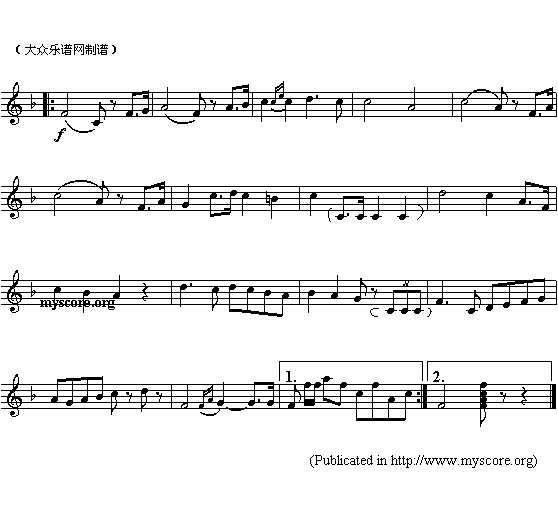 梵蒂冈国歌（European Anthem sheet music:Vatican）钢琴曲谱（图2）