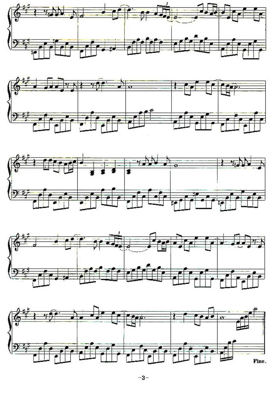 天堂的眼泪钢琴曲谱（图3）