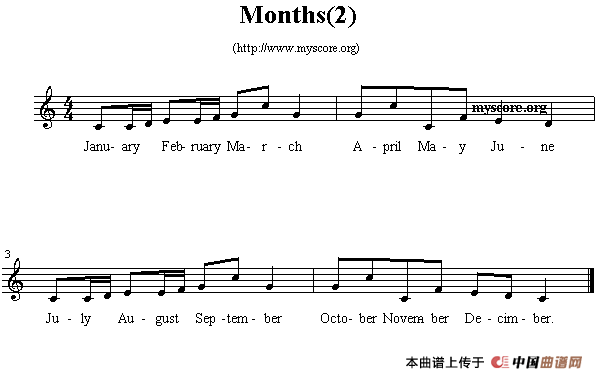 Months钢琴曲谱（图2）