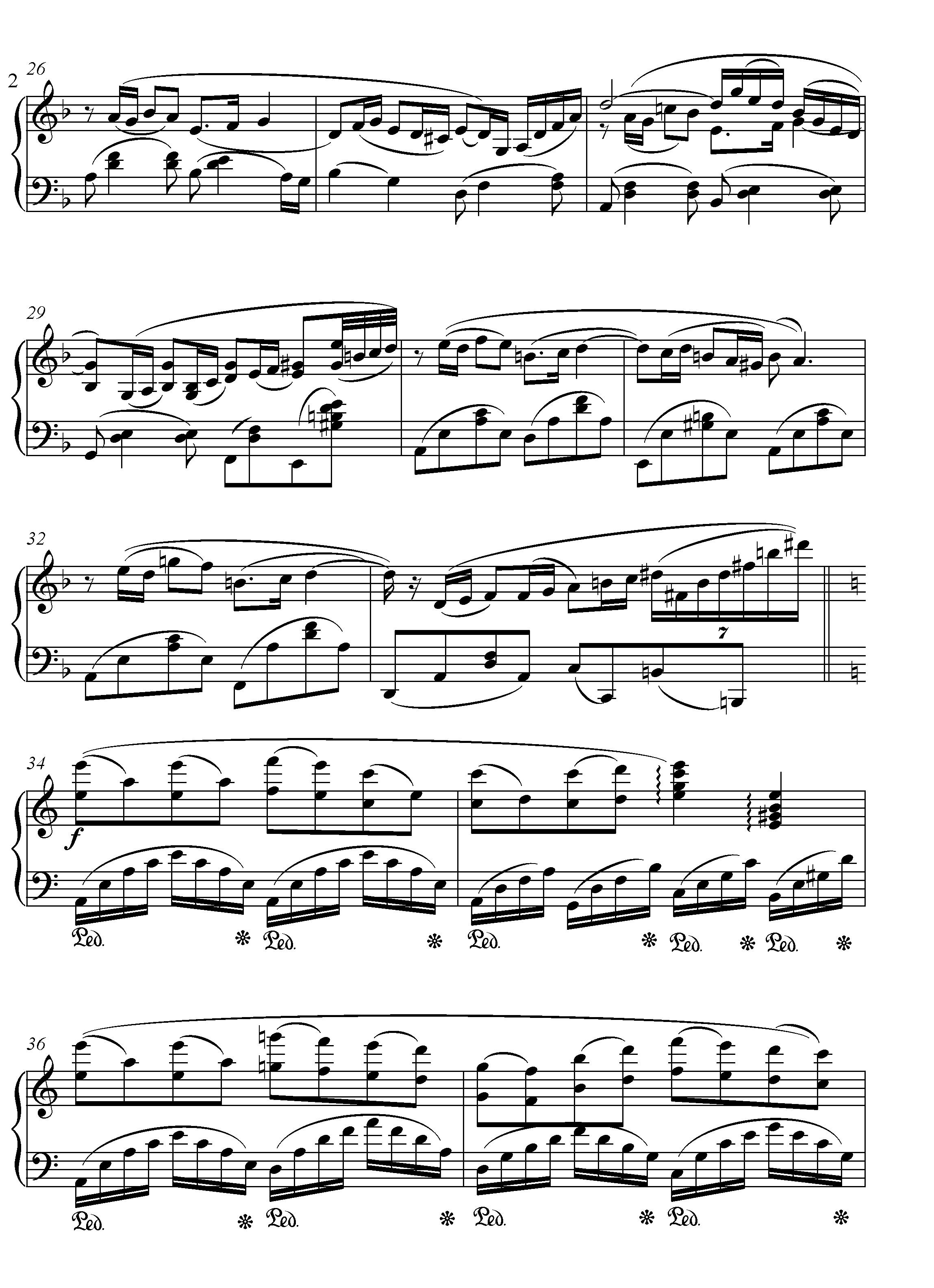 《辛德勒名单》主题曲（钢琴独奏）钢琴曲谱（图2）