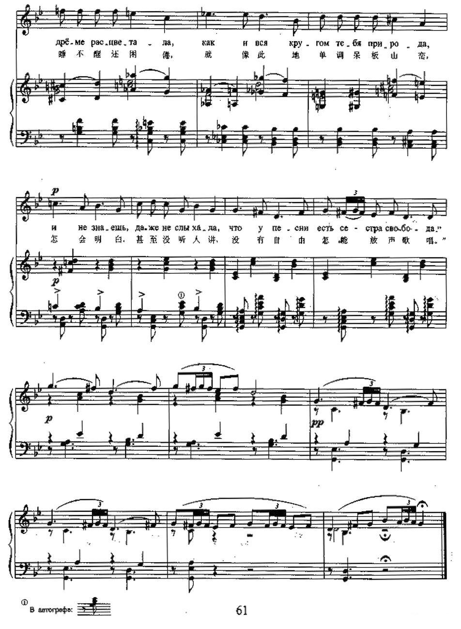 金丝雀（中俄文对照、正谱）钢琴曲谱（图5）