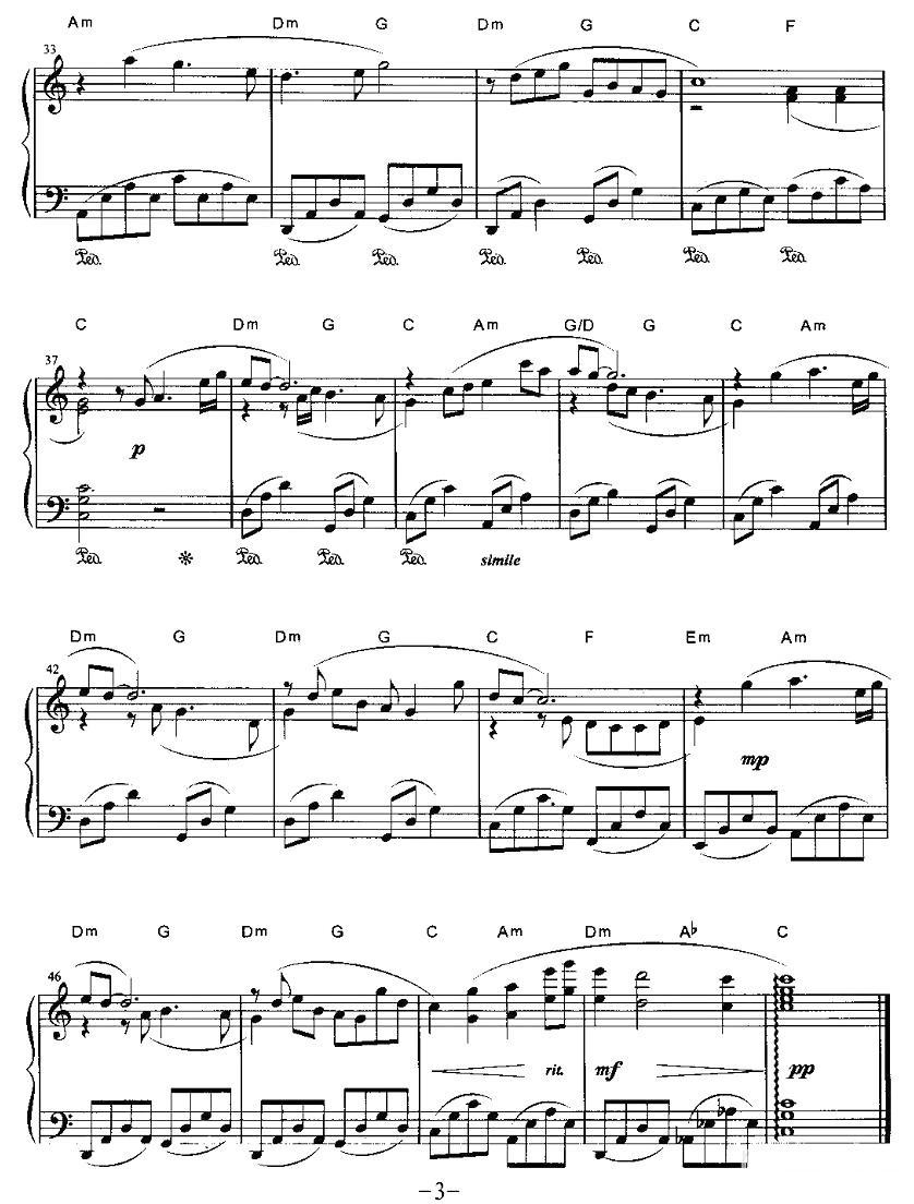 我心深处钢琴曲谱（图3）