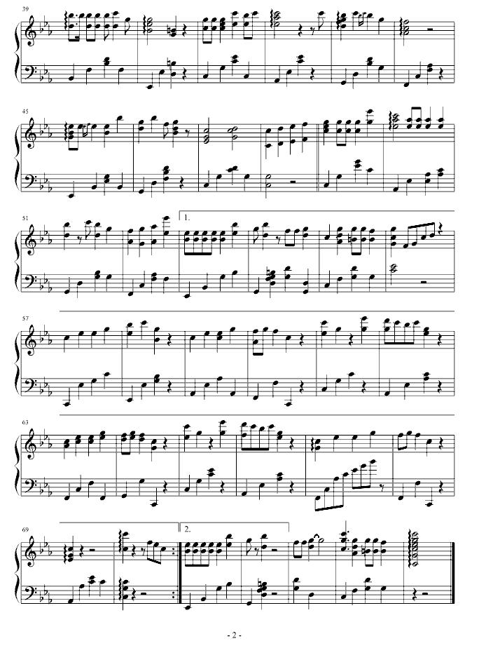 梦中的额吉钢琴曲谱（图2）