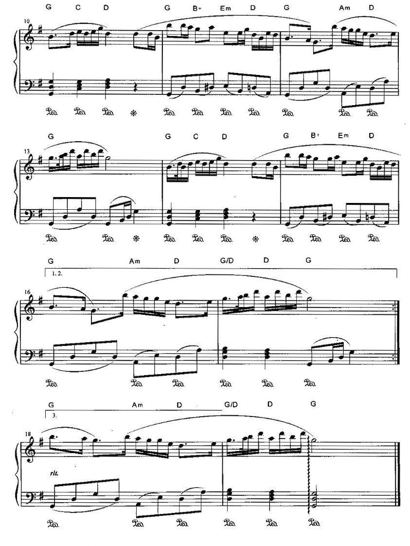 天涯歌女钢琴曲谱（图2）