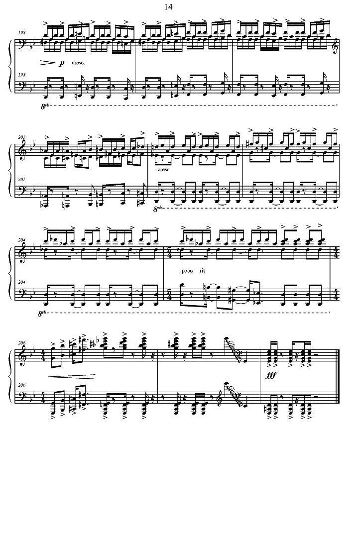 三首前奏曲（3）钢琴曲谱（图8）
