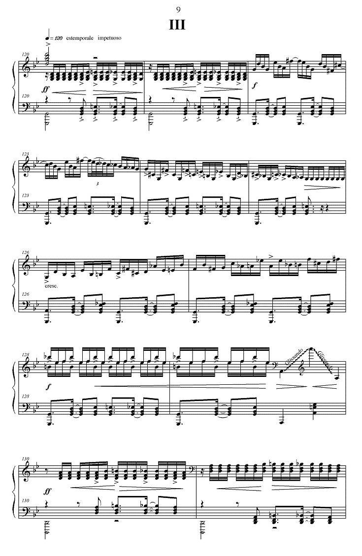 三首前奏曲（3）钢琴曲谱（图3）