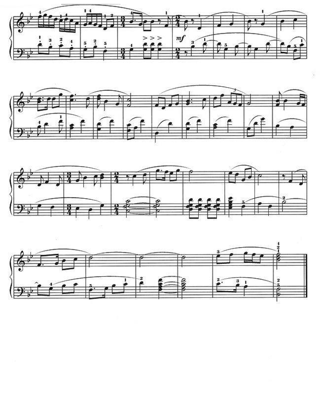 唱支山歌给党听钢琴曲谱（图2）